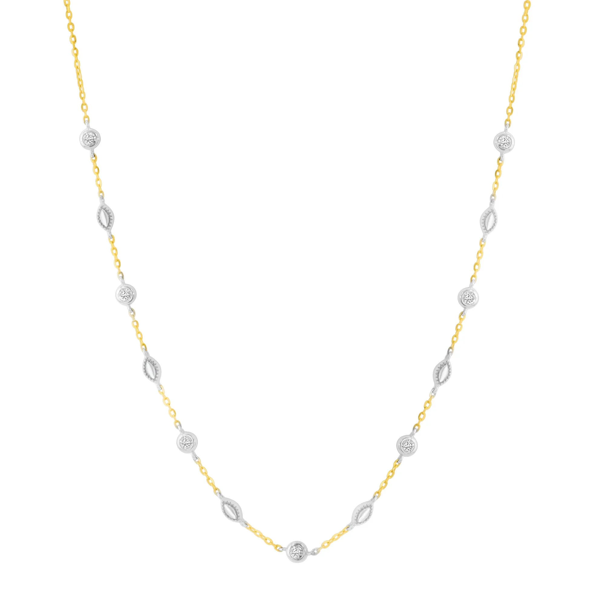 14KWY 7D0.10CT DIAMOND NECKLACE (118N403170A14)