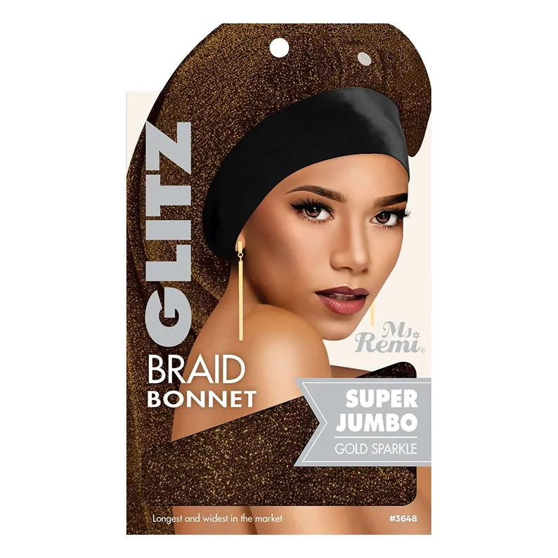 ANNIE #03648 MS. REMI Glitz Braid Bonnet Jumbo XL [ASSORTED COLOR]