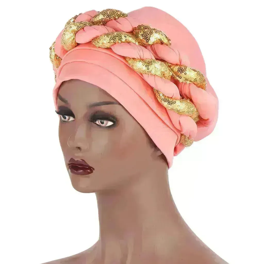 Arab  Double Sequined Turban Hat