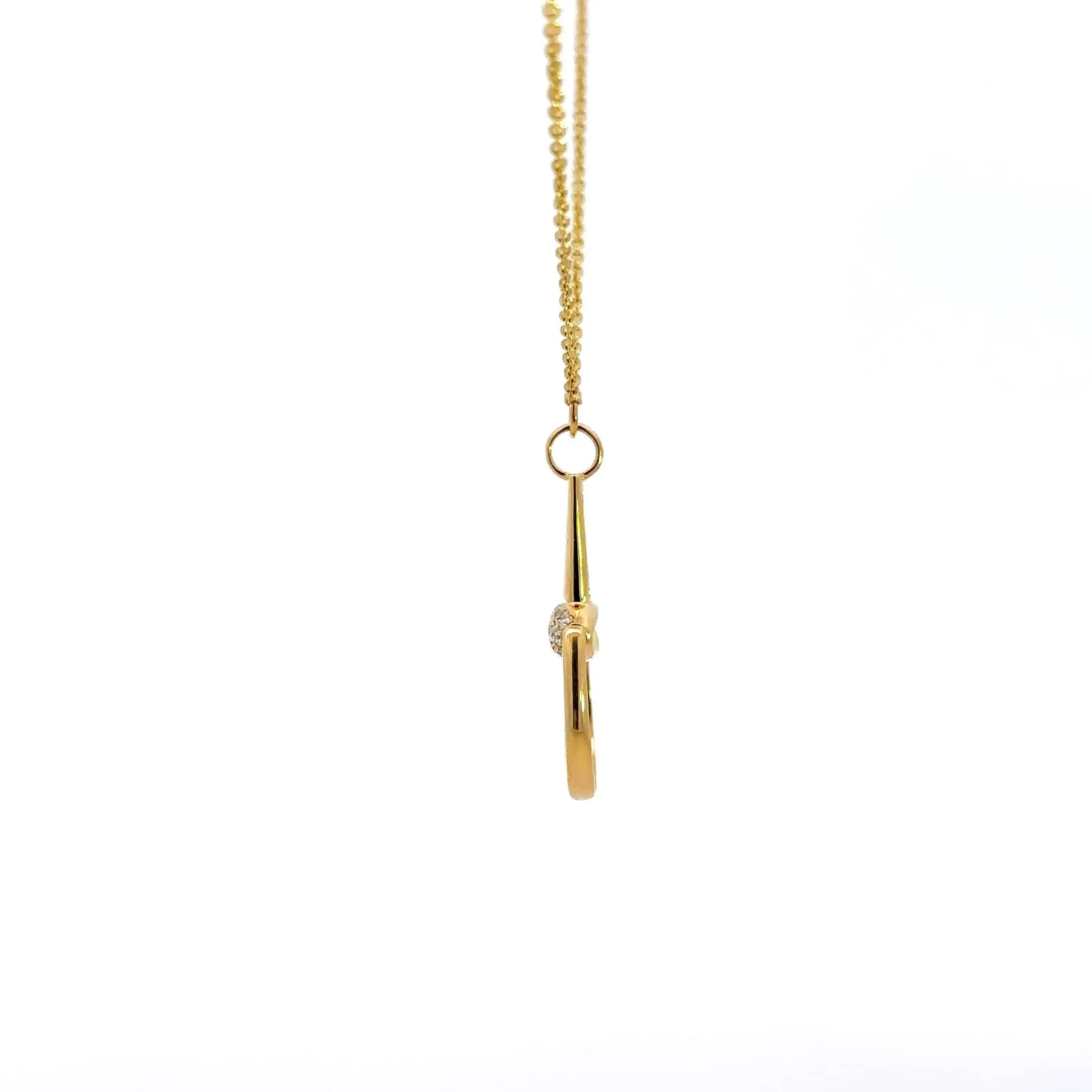 Baikalla 18k Yellow Gold Equestrian Diamond Pendant Necklace