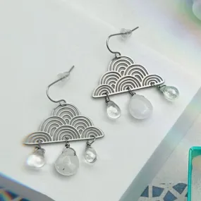 Beaded Rain Cloud Earrings