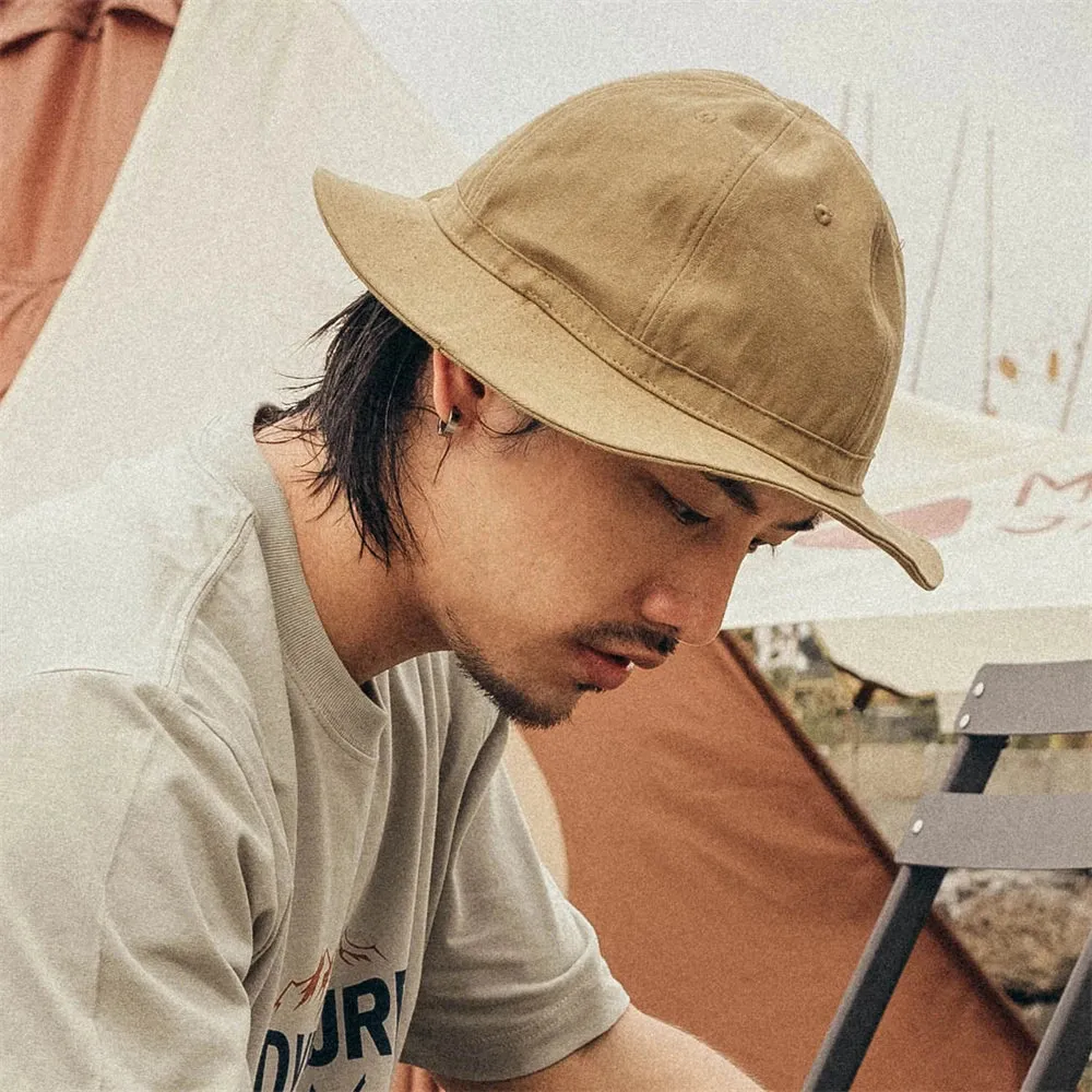 Bucket Hat Fishing Camping Sunhat Cap - Tan & Black