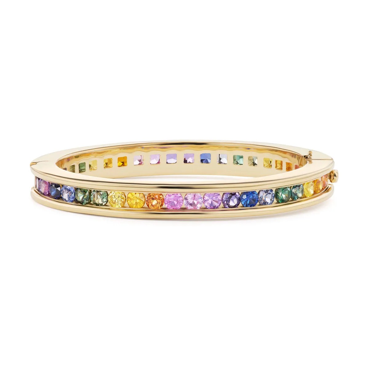 Channel-Set Rainbow Sapphire Bracelet