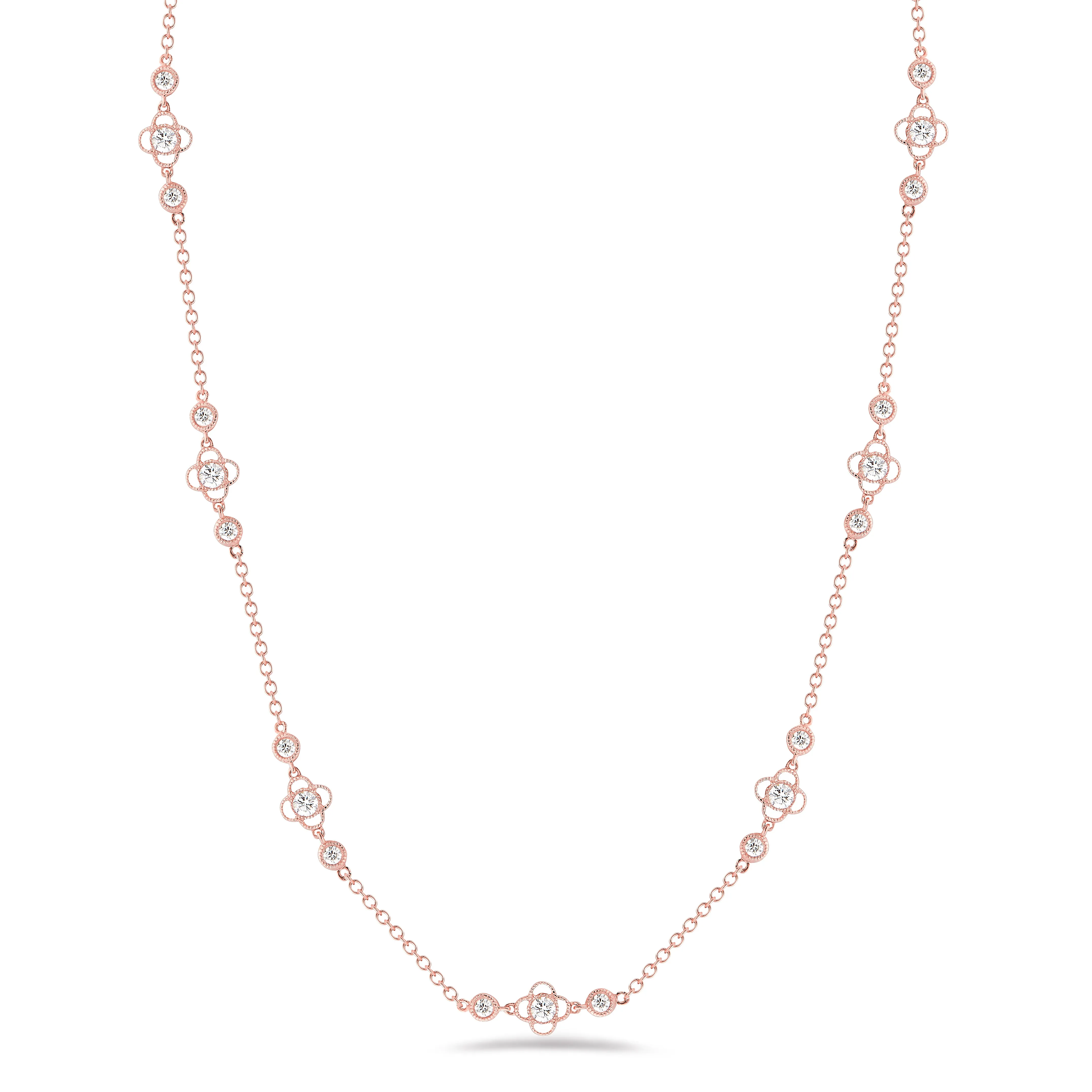 Diamond Bezel Chain Necklace