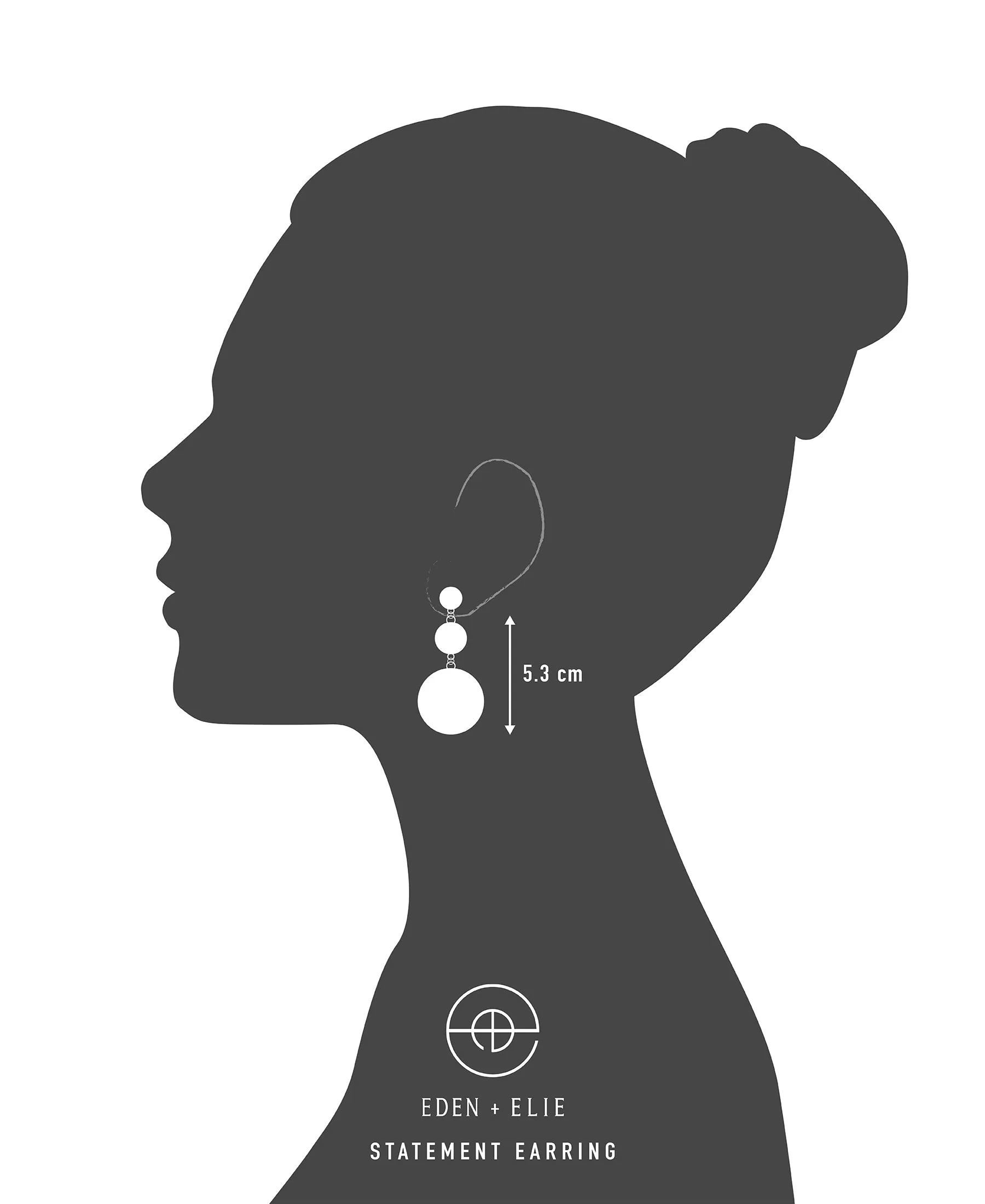 EDEN   ELIE Luxe triple circle statement drop earrings - rose quartz