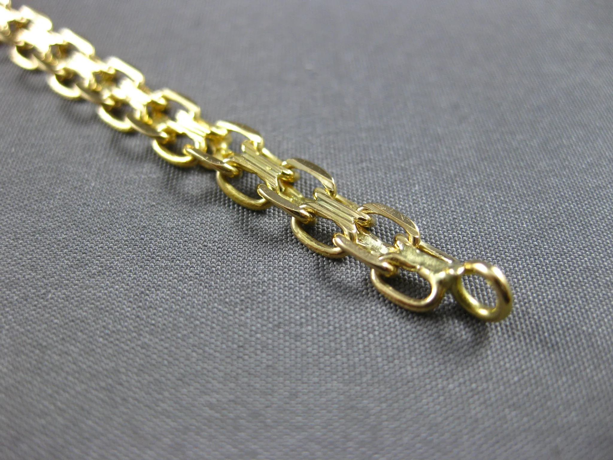 ESTATE WIDE 18KT YELLOW GOLD 3D CLASSIC ENGRAVEABLE ID BRACELET #27844