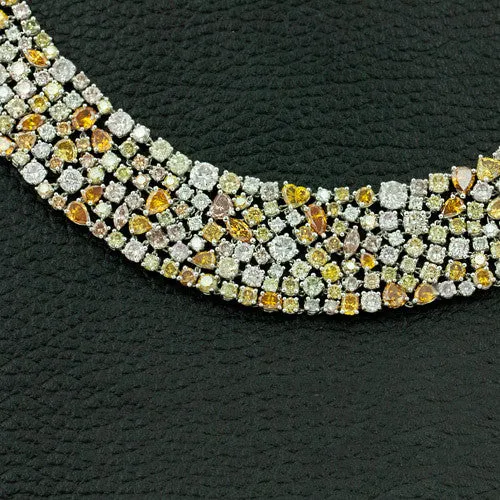Fancy Colored Diamond Necklace