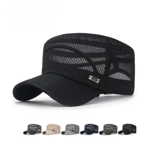 Fashion Women Men Summer Military Cap Hat Breathable Male Female Cadet Mesh Fishing Sun Cap Hat For Women Men