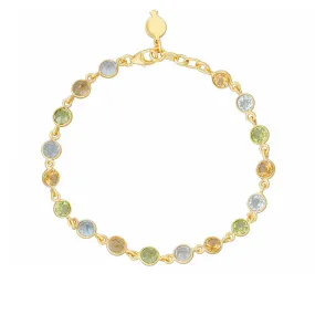 GOA Peridot, Blue Topaz & Citrine Gemstone Bracelet