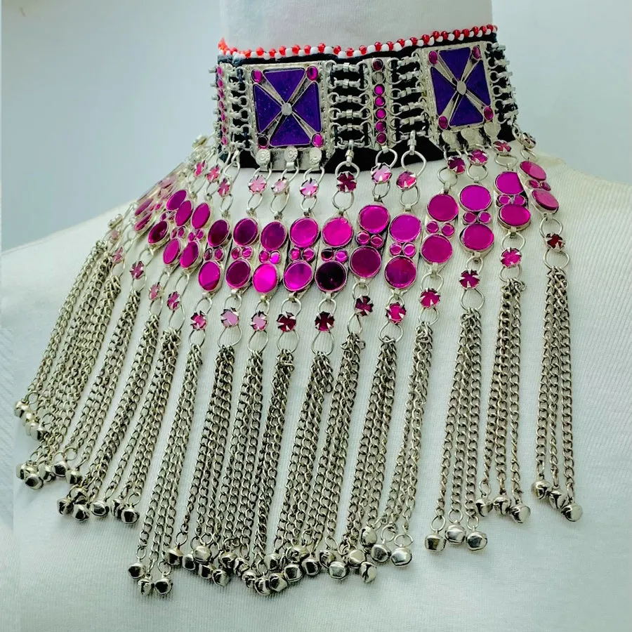 Handmade Purple Stone Choker Necklace