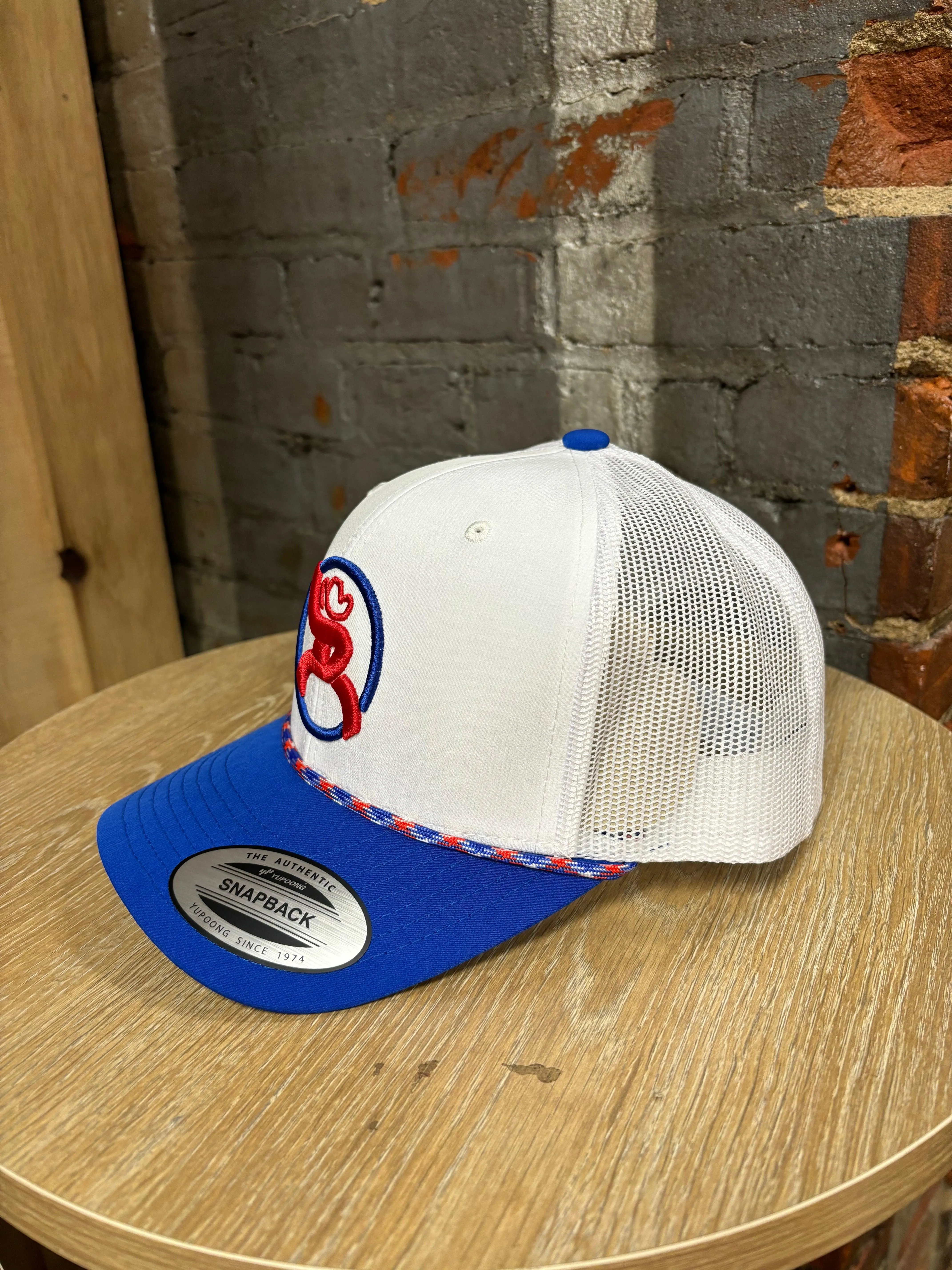 Hooey "Roughy 2.0" White & Blue Trucker Snapback Hat 4031T-WH