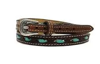 M&F Brown with Turquoise Western Hatband