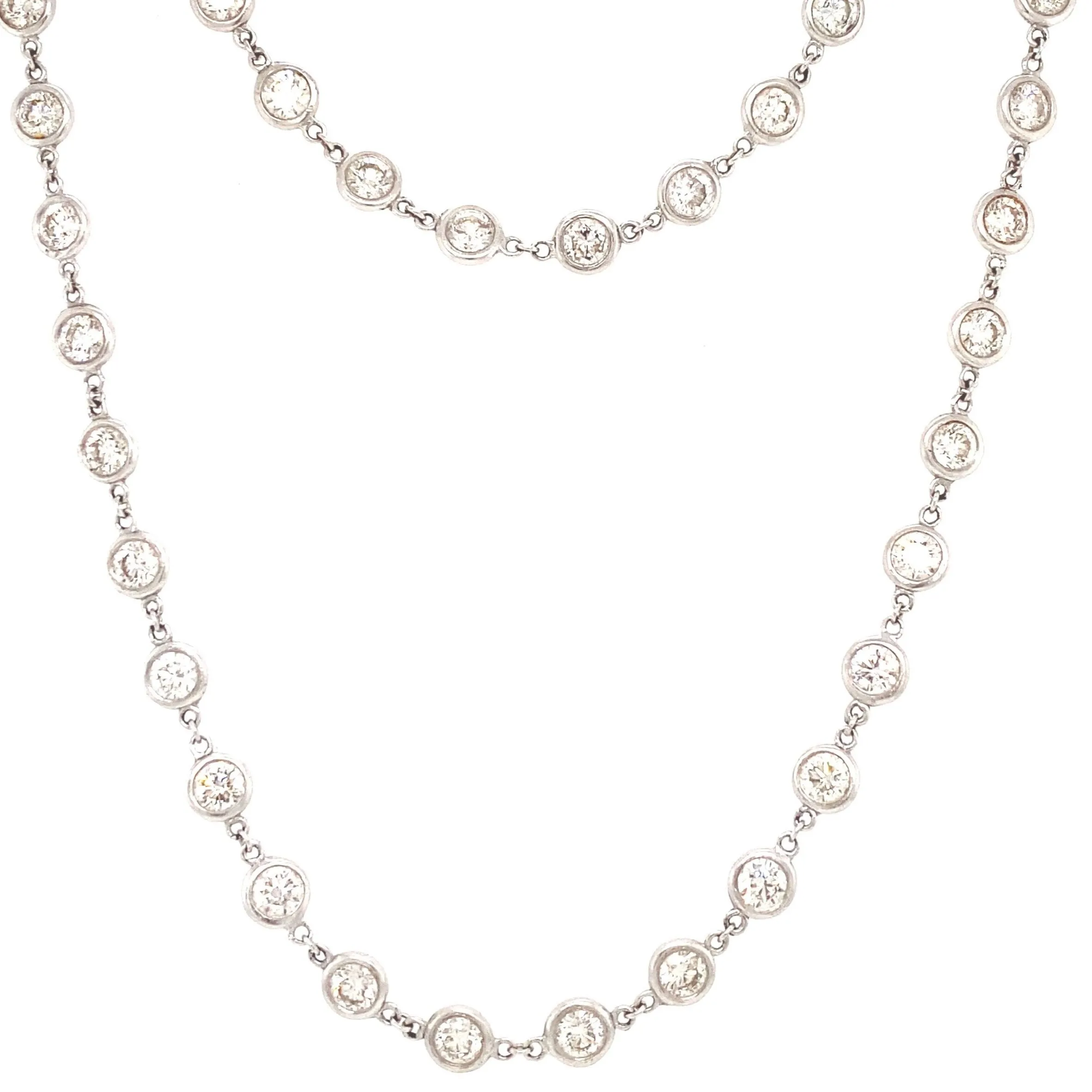 Mega Eyeglass Bezel Diamond Necklace