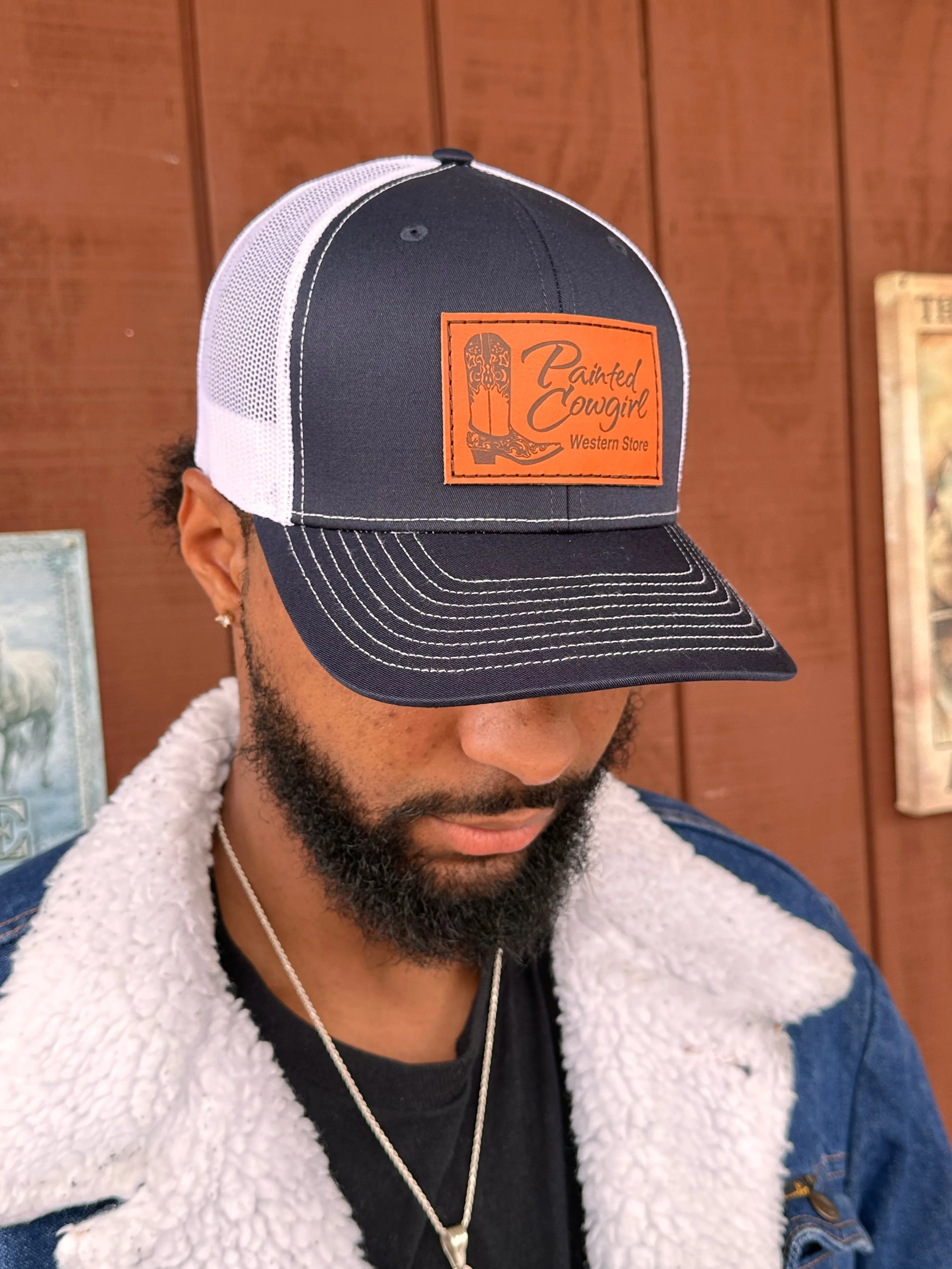 Painted Cowgirl Navy/ White Unisex Ball Cap PCBC-NVWHT