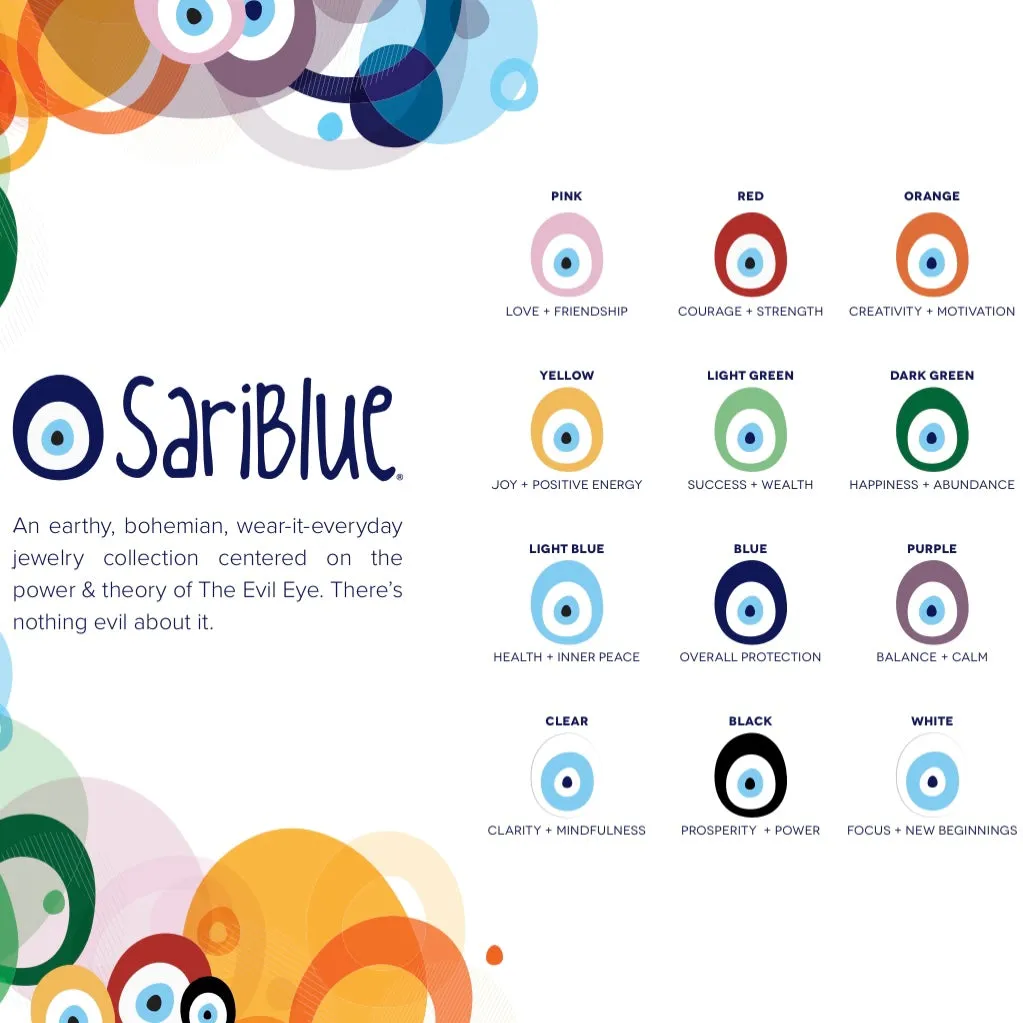 SariBlue® Unisex Wrap Leather Bracelet with Evil Eyes