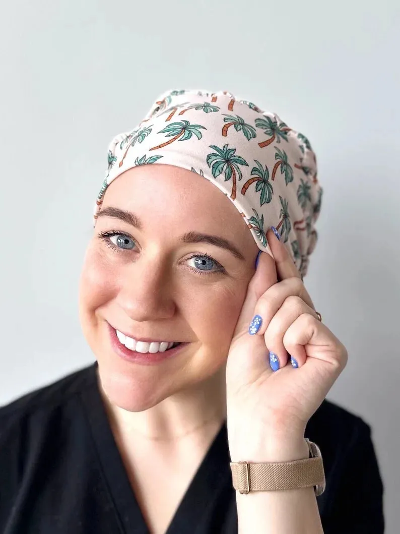Scrub Hat - Palm Trees