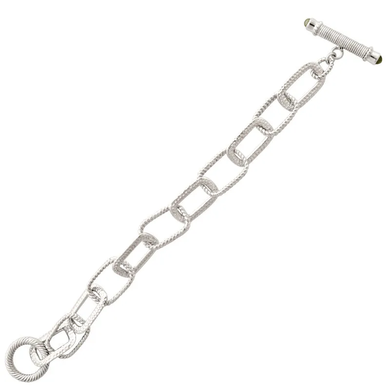 Toggle Bracelet-Peridot