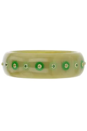 Tourmaline Peridot Green Bakelite Bangle