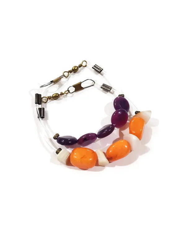 Twin Shems Orange and Purple Bracelet