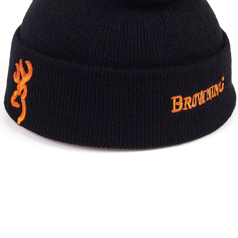 Winter BROWNING wool hat unisex warm ski hats autumn winter Casual Beanies Knitted Hat Hip-hop Skullies Hats